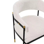 Lia Modern Boucle Upholstered Dining Armchair