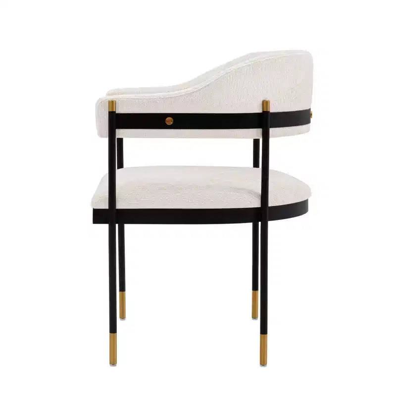 Lia Modern Boucle Upholstered Dining Armchair