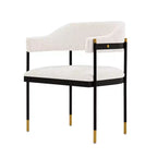 Lia Modern Boucle Upholstered Dining Armchair