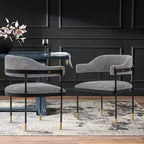 Lia Modern Boucle Upholstered Dining Armchair