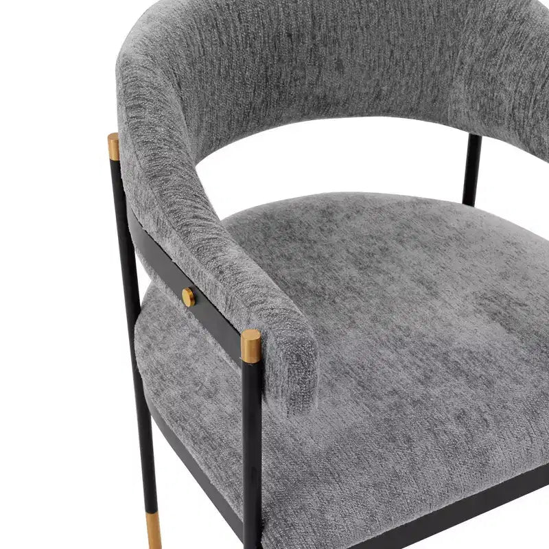 Lia Modern Boucle Upholstered Dining Armchair