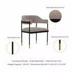 Lia Modern Boucle Upholstered Dining Armchair