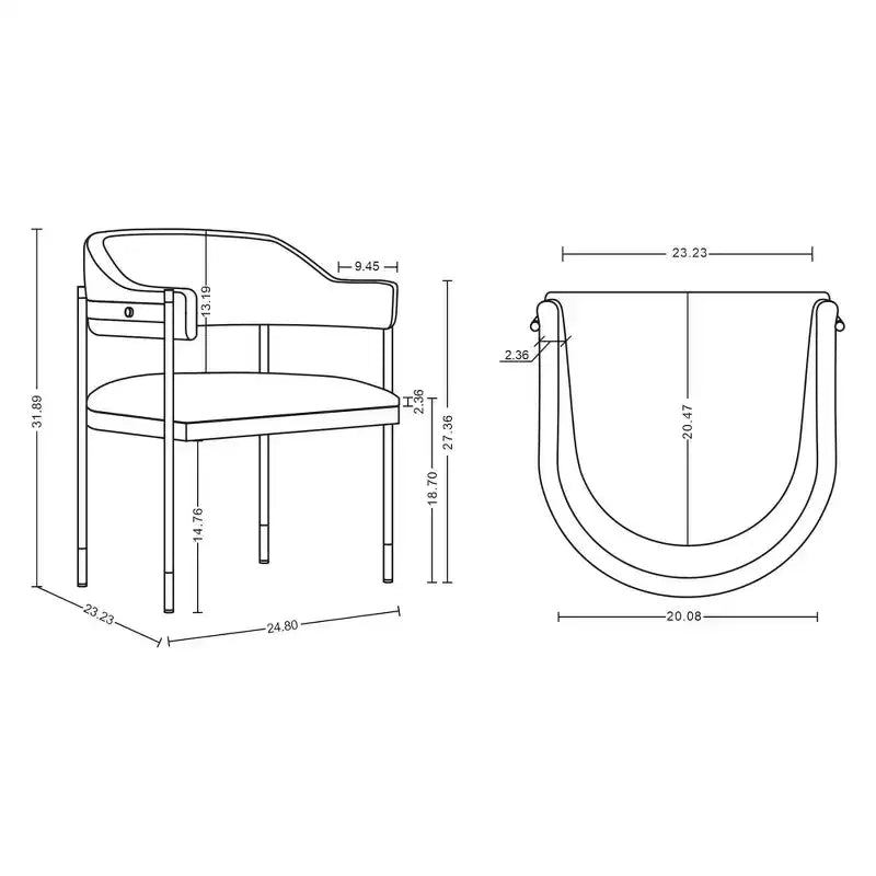 Lia Modern Boucle Upholstered Dining Armchair