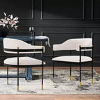 Lia Modern Boucle Upholstered Dining Armchair
