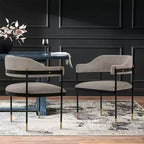 Lia Modern Boucle Upholstered Dining Armchair - Manhattan Comfort