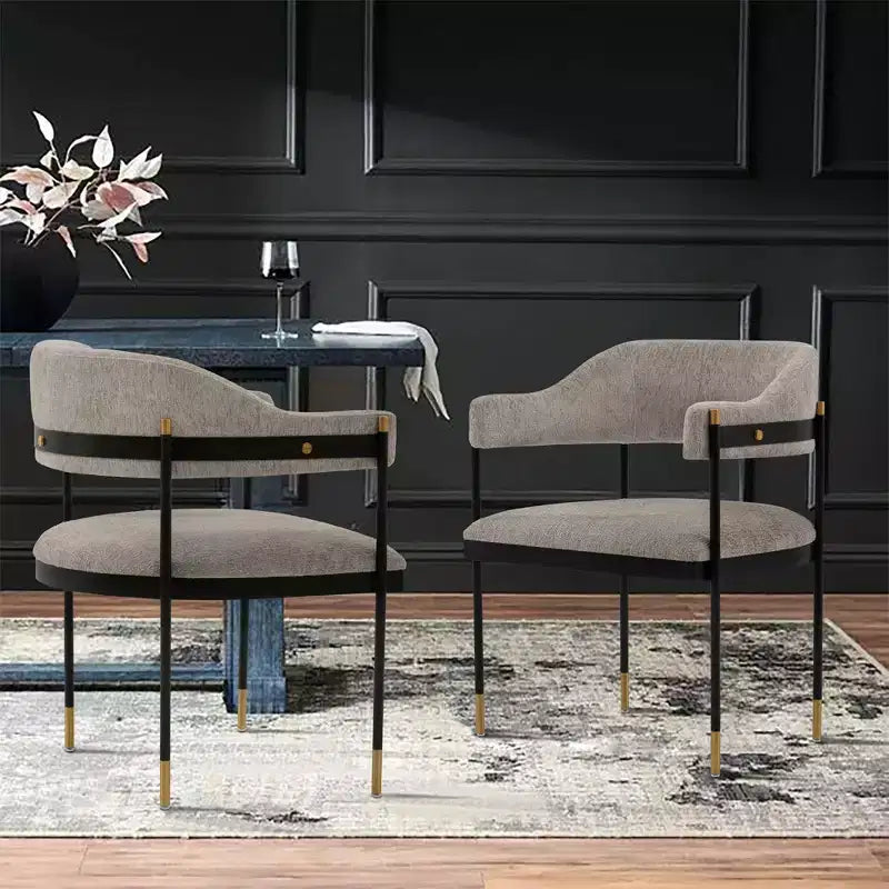 Lia Modern Boucle Upholstered Dining Armchair - Manhattan Comfort