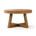 Mesa de centro redonda clásica de madera maciza, 30, mesa de granja para sala de estar