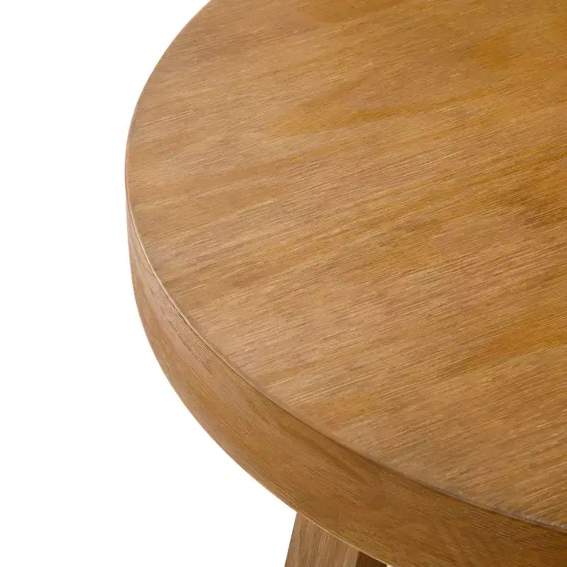Mesa de centro redonda clásica de madera maciza, 30, mesa de granja para sala de estar