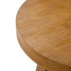 Mesa de centro redonda clásica de madera maciza, 30, mesa de granja para sala de estar