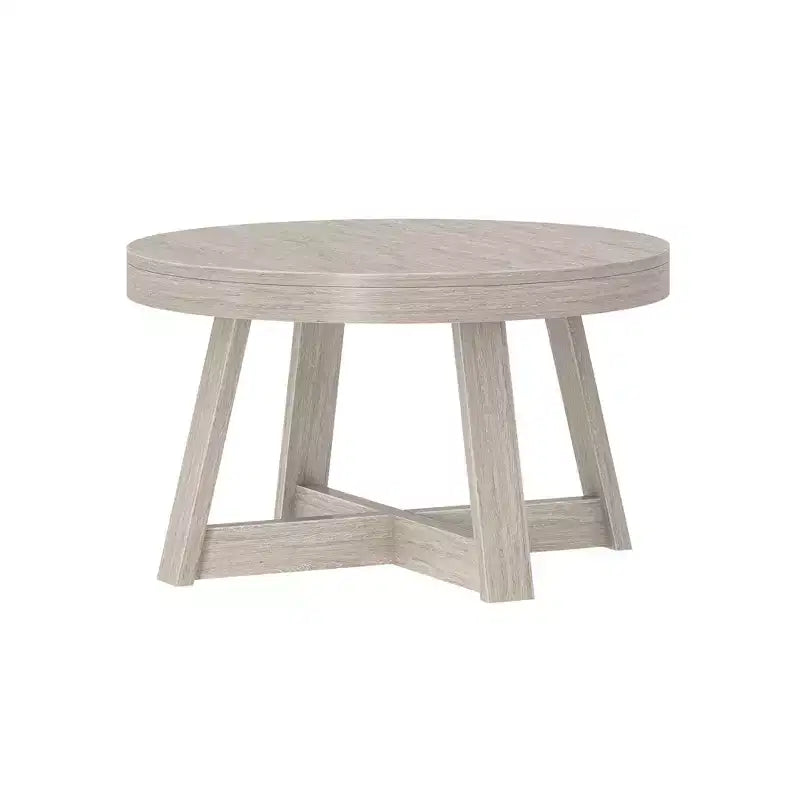 Mesa de centro redonda clásica de madera maciza, 30, mesa de granja para sala de estar