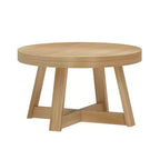 Mesa de centro redonda clásica de madera maciza, 30, mesa de granja para sala de estar