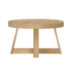 Mesa de centro redonda clásica de madera maciza, 30, mesa de granja para sala de estar