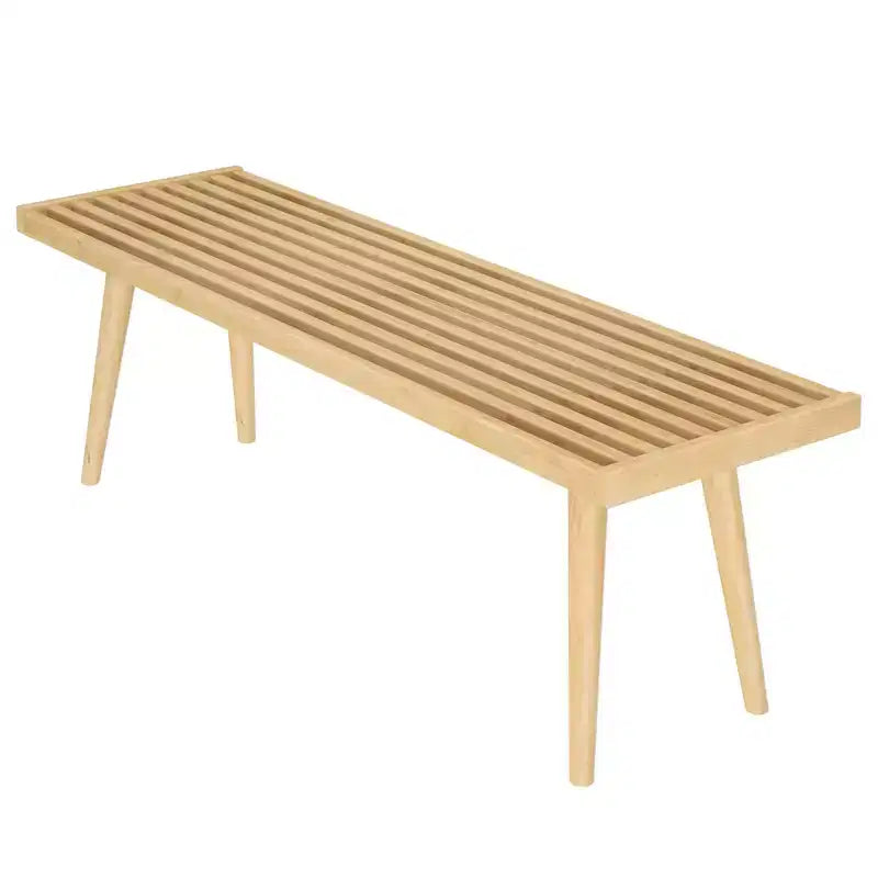 Entryway Bench, Solid Wood End of Bed Bench for Bedroom, Hallway, Porch, 56.25