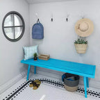 Entryway Bench, Solid Wood End of Bed Bench for Bedroom, Hallway, Porch, 56.25