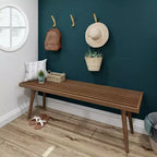 Entryway Bench, Solid Wood End of Bed Bench for Bedroom, Hallway, Porch, 56.25