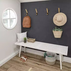 Entryway Bench, Solid Wood End of Bed Bench for Bedroom, Hallway, Porch, 56.25