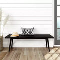 Entryway Bench, Solid Wood End of Bed Bench for Bedroom, Hallway, Porch, 56.25