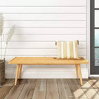 Entryway Bench, Solid Wood End of Bed Bench for Bedroom, Hallway, Porch, 56.25