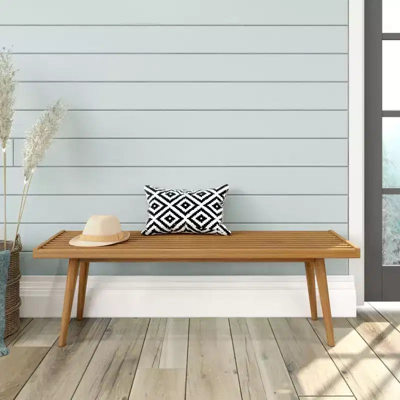 Entryway Bench, Solid Wood End of Bed Bench for Bedroom, Hallway, Porch, 56.25