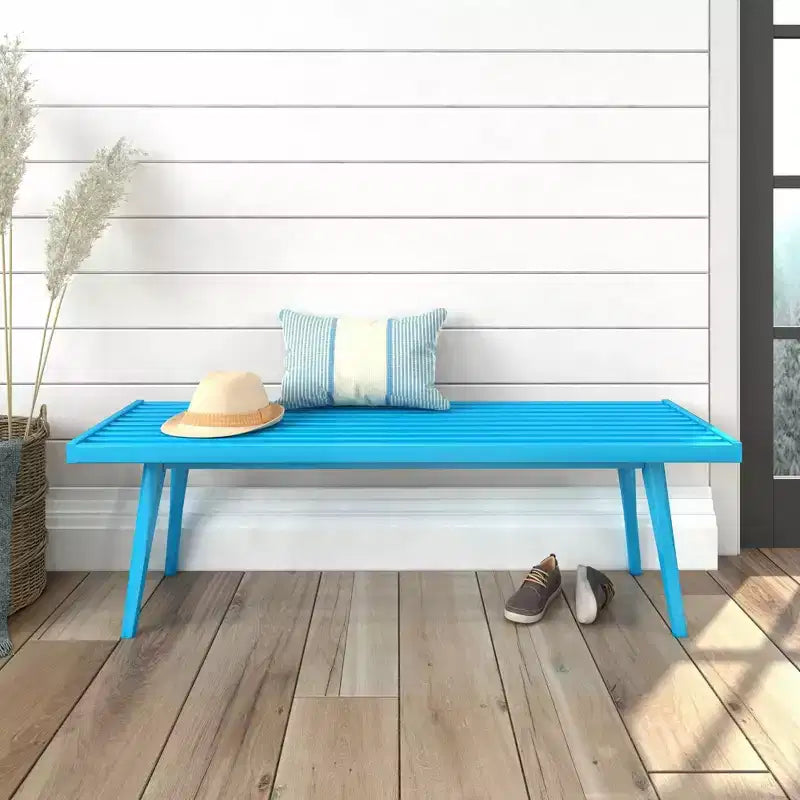 Entryway Bench, Solid Wood End of Bed Bench for Bedroom, Hallway, Porch, 56.25