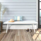 Plank+Beam Entryway Bench, Solid Wood End of Bed Bench for Bedroom, Hallway, Porch, 56.25